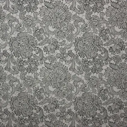 Jacquard bloemen Zwart